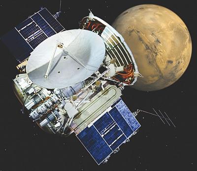 АМС «Марс-3» впервые в истории человечества выходит на орбиту искусственного спутника Марса. Изображение А. Н. Захаров, ИКИ РАН