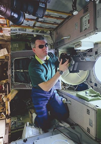Работа с прибором РУСАЛКА на борту МКС