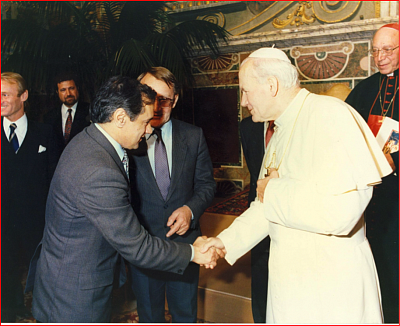 Р. А. Сагдеев и римский папа Иоанн Павел II, 1986 г. 