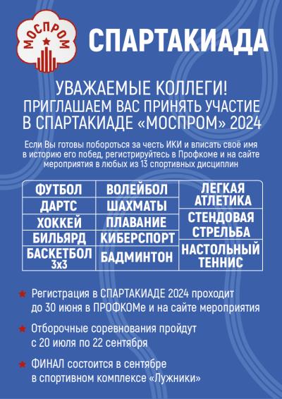 Спартакиада "Моспром" 2024
