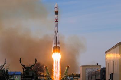 Старт ракеты-носителя «Союз-2.1б» с космическим аппаратом дистанционного зондирования Земли «Ресурс-П» № 5 25 декабря 2024 г. с космодрома Байконур. Фото: ГК «Роскосмос»