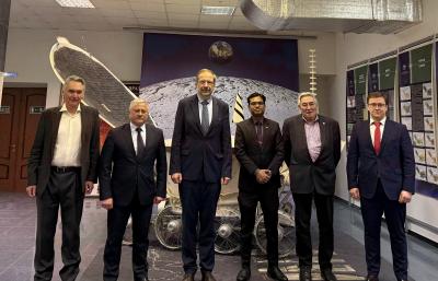 Рабочая встреча с советником по космосу отдела взаимодействия по техническим вопросам ISRO посольства Индии в Москве Сриваставой Анупом Кумаром в ИКИ РАН 4 февраля 2026 г. Фото: ИКИ РАН