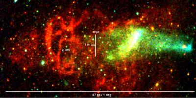 Восточная часть туманности W50 в рентгеновском диапазоне по данным телескопа СРГ/еРОЗИТА. Изображение из статьи Sunyaev R., et al., A&A, Volume 707, March 2026