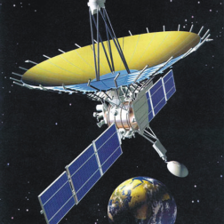 КА «Спектр-Р» в представлении художника. Изображение АКЦ ФИАН