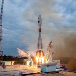 Старт ракеты «Союз-2.1б» с автоматической станцией «Луна-25» с космодрома Восточный. Фото Космического центра «Восточный» (ЦЭНКИ)