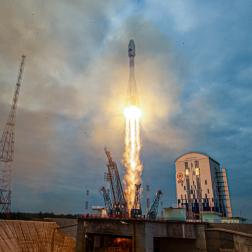 Старт ракеты «Союз-2.1б» с автоматической станцией «Луна-25» с космодрома Восточный. Фото Космического центра «Восточный» (ЦЭНКИ)