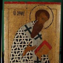 Икона свт. Василия Великого круга Дионисия (Собор Рождества Богородицы Ферапонтова монастыря). Съемка в видимом свете. Фото: ИКИ РАН
