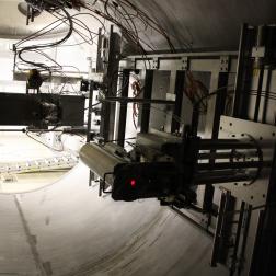 Зеркальные системы и рентгеновские детекторы телескопа ART-XC на стенде в испытательном центре PANTER Института внеземной физики Общества им. Макса Планка (Германия), октябрь 2018 г. Фото СРГ/MPE/ИКИ РАН