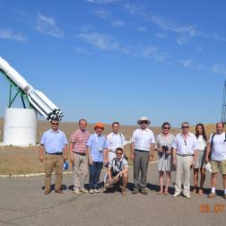 Коллектив сотрудников отдела астрофизики высоких энергий ИКИ РАН с коллегами на запуске КА «Спектр-РГ», космодром Байконур, 13 июля 2019 г. Фото ИКИ РАН