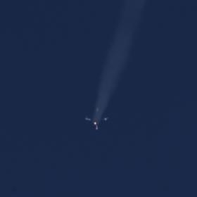 Пуск ракеты-носителя «Союз-2.1б» с разгонным блоком «Фрегат», космическими аппаратами «Ионосфера-М» № 1 и № 2 и 53 попутными малыми космическими аппаратами 5 ноября 2024 в 02:18:40 с космодрома Восточный. Фотография ГК «Роскосмос»