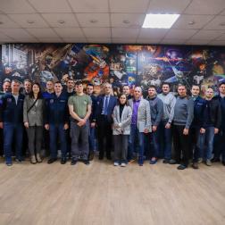 Визит делегации отряда космонавтов ГК «Роскосмос» и сотрудников Центра подготовки космонавтов им. Ю. А. Гагарина в ИКИ РАН 25 декабря 2024 г. Фото: Т. Д. Жаркова, ИКИ РАН