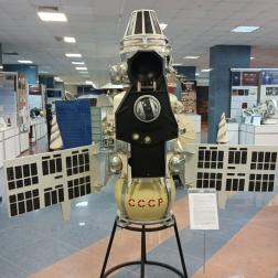 Макет автоматической межпланетной станции «Венера-4» в выставочном зале ИКИ РАН. Фотография: ИКИ РАН