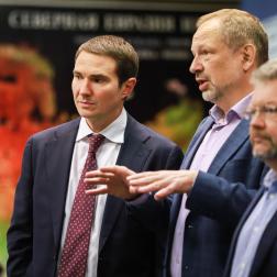 Визит Дениса Секиринского, заместителя министра науки и высшего образования России, в ИКИ РАН 16 октября 2025 г. Фотография: Т. Д. Жаркова, НОЦ ИКИ РАН