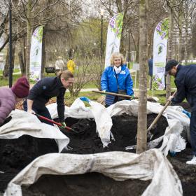 Акция «Сад памяти» в Гольяново 17 апреля 2026 г. Фотография: оргкомитет Международной акции «Сад памяти»