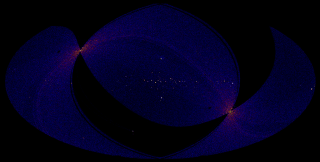 Карта трех четвертей неба в галактических координатах, полученная с помощью телескопа ART-XC в диапазоне энергий 4–12 кэВ (c) Спектр-РГ/ART-XC/ИКИ