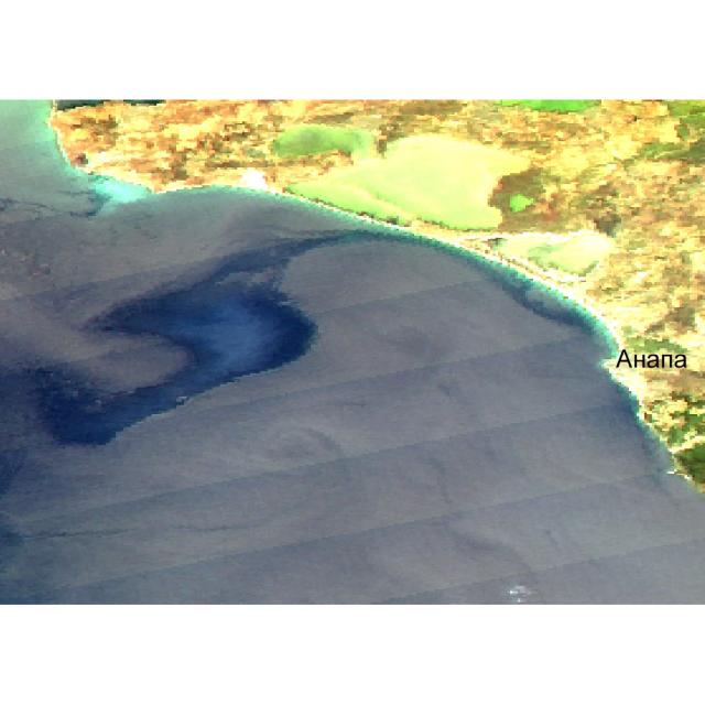 teaser Проявление нефтяного пятна на оптическом изображении MODIS Aqua от 1 сентября 2025 г. 11:38 GMT 	Проявление нефтяного пятна на оптическом изображении MODIS Aqua от 1 сентября 2025 г. 11:38 GMT