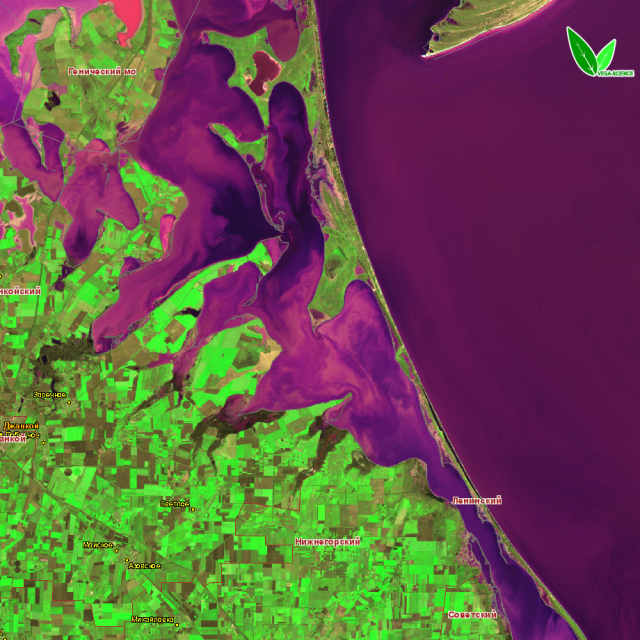 teaser Вегетация озимых культур в Республике Крым на снимке спутника Sentinel-2B (прибор MSI), полученный 2026-03-16 08:46:45 (RGB-синтез «Поверхность» ). Изображение получено с помощью информационной системы «ВЕГА-Science» (ИКИ РАН)