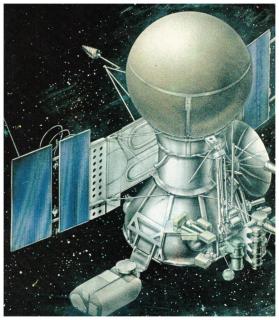 Автоматическая межпланетная станция «Вега» с развёрнутой автоматической стабилизированной платформой АСП-Г